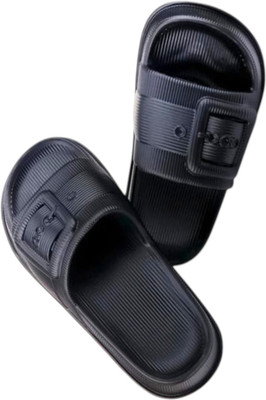 marbelous fashion Women Slides(Black , 7)
