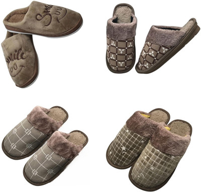 Mahi Enterprises Men Flip Flops(Brown, Beige, Beige, Brown , 10)