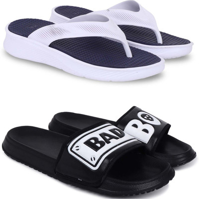 Pampy Angel Men Slippers(Blue, Black , 10)