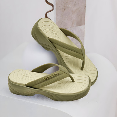 RED TAPE Women Flip Flops(Green , 4)