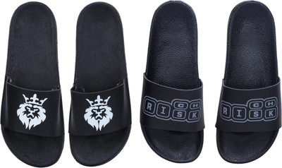 Digimahadev Men Flip Flops(Grey, White , 10)