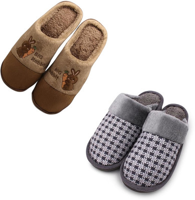 Mahi Enterprises Men Flip Flops(Brown, Grey , 8)