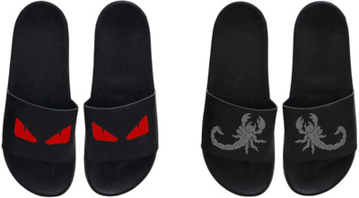nvisan Men Slides(Red, Grey , 6)