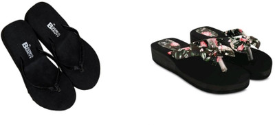 BOOMBEAUTY Women Flip Flops(Multicolor , 4)