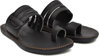Venice Men Flat Chappal cum Thong Sandal - For Daily Use Outdoor Indoor Home Ethnic Slippers(Black 7)