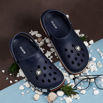 DUKE Men Flip Flops(Navy , 9)