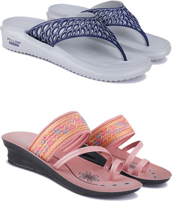 Pennen Women Slippers(Pink , 6)