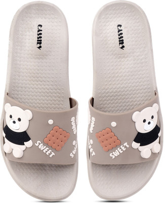 Cassiey Women Slides(Khaki , 7)