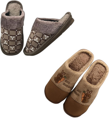 Mahi Enterprises Men Flip Flops(Beige, Brown , 6)