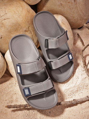 WELCOME Men Lightweight with Arch Support Durable Anti-Skid & Stylish Dailywear| Slides(Grey , 7)
