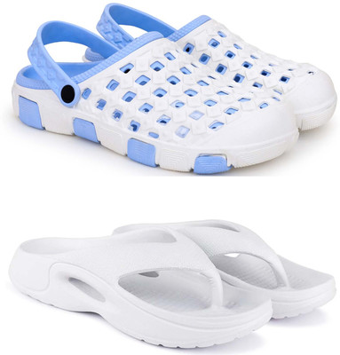 KAPYANSH Men Slippers(Blue, White , 8)