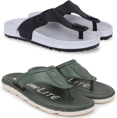 Kapani Fashion Men Slippers(Grey, Green , 7)