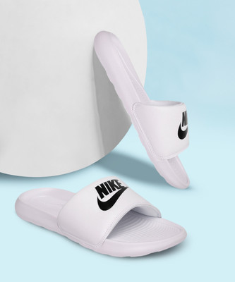 NIKE Women Victori One Slides(White , 6.5)