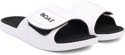 Slider style Men Slides(White, Black , 10)