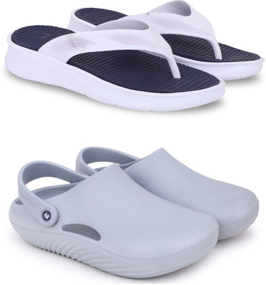 Pampy Angel Men Slippers(Blue, Grey , 7)