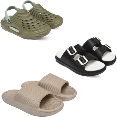 Acorn Men Slides(Olive, Black, Beige , 10)