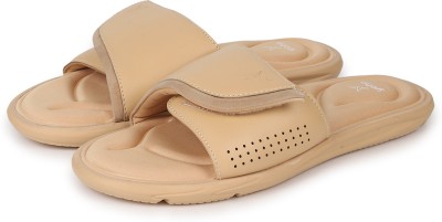 yoho Men Premium Slides For Men | Adjustable Strap Inner Padding On The Strap Slides(Beige 10)