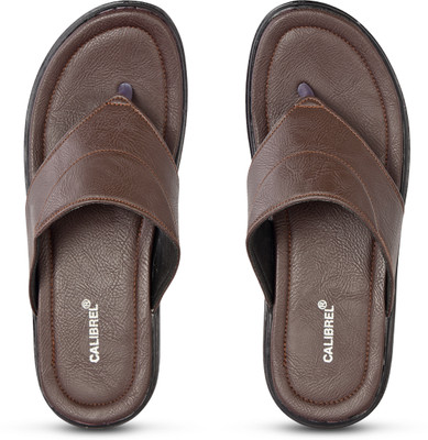 CALIBREL Men Slippers(Brown , 8)