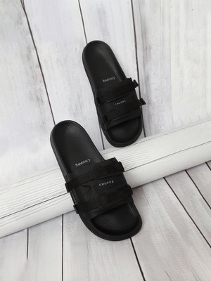 Chupps Men Element Soft Lightweight Flip Flops For Slides(Black , 8)