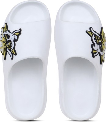 KAPYANSH Men Slides(White , 6)