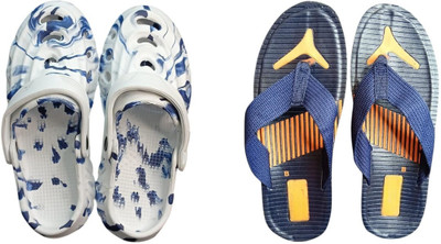 BLIBBERS Men Slippers(Multicolor, Blue , 9)