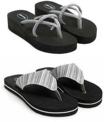 ROKVOK Women Flip Flops(Multicolor , 7)