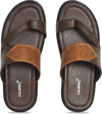 CALIBREL Men Slippers(Brown , 8)