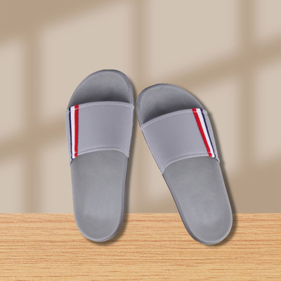PERY-PAO Men Slides(Grey , 10)