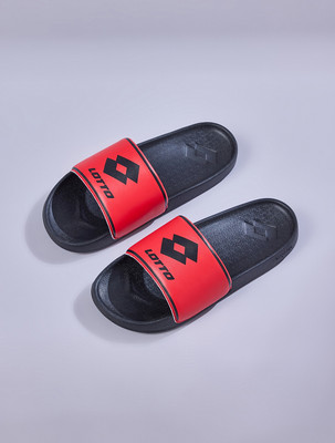 LOTTO Men Midway Slides(Black , 6)