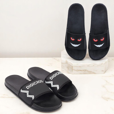 Digicros Men Slides(Red, White , 7)