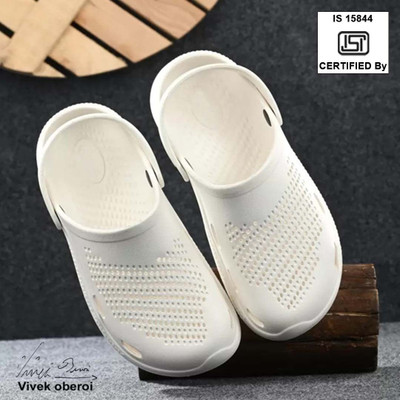 BERSACHE Men Flip Flops(White , 10)