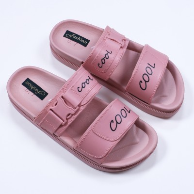 RAVIS Women Slides(Pink , 4)