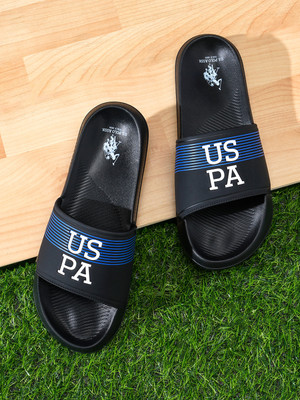 U.S. POLO ASSN. Men Slides(Black , 10)