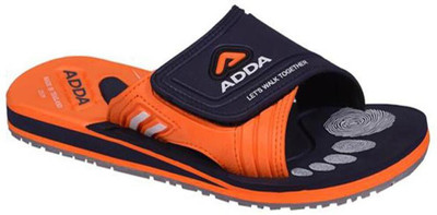 Adda Men Slides(Orange, Navy , 9)