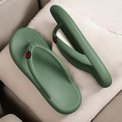 Free Kicks Women Slippers(Olive , 6)