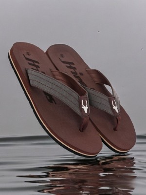 Hirolas Men Flip Flops(Brown , 6)