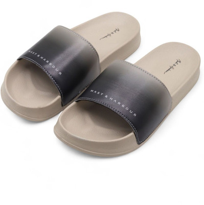 Mast & Harbour Men Slides(Beige , 8)