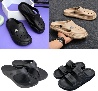 Feel alive Men Slippers(Multicolor , 7)