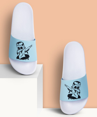 Shoe Mate Men Slides(Blue , 8)