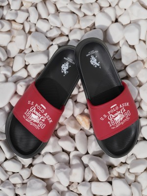 U.S. POLO ASSN. Men Slides(Red , 6)