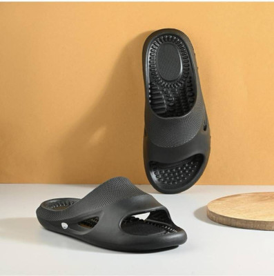 SATERRA Men Slippers(Black , 7)