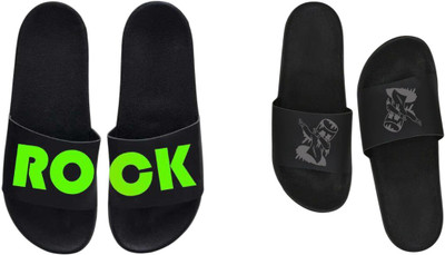 nvisan Men Slides(Green, Grey , 7)