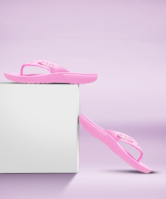 CROCS Men Classic Flip Flops(Pink , 7)