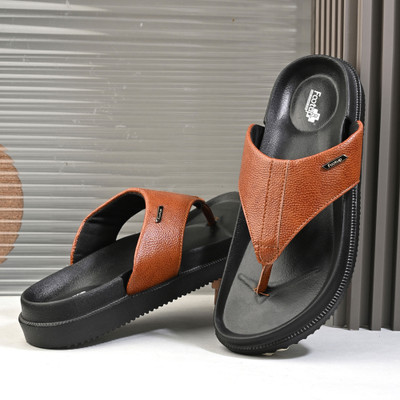 Footup Men Super Soft|Orthopedic|Comfortable|Lightweight|Diabetic Flip Flops(Tan , 8)