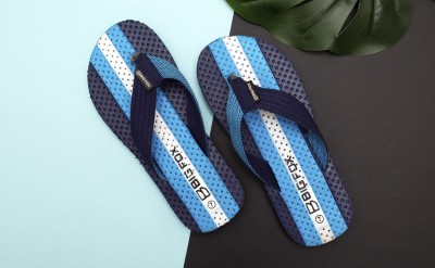 BIG FOX Men Flip Flops(Blue , 9)