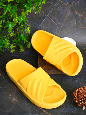 Camfoot Men Slides(Yellow , 6)