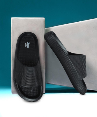 Paragon Men Slides |Lightweight Slipper|Water Resistant|Comfortable Slides(Black , 6)