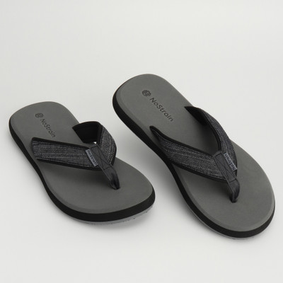 NoStrain Men Slippers(Grey , 10)