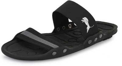TELENTO Men Slides(Black , 6)