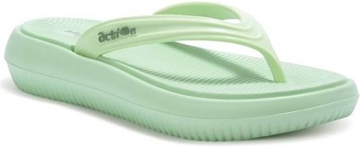 action Women Slippers(Green , 5)